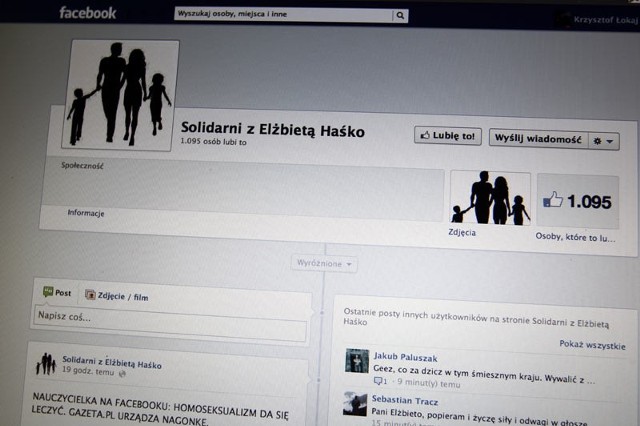 Wczoraj ok. godz. 16 na facebookowym profilu popierającym działania nauczycielki z Wiązownicy na było ponad 1000 osób.