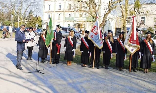 Okolicznościowe przemówienie wygłosił starosta Andrzej Okruciński