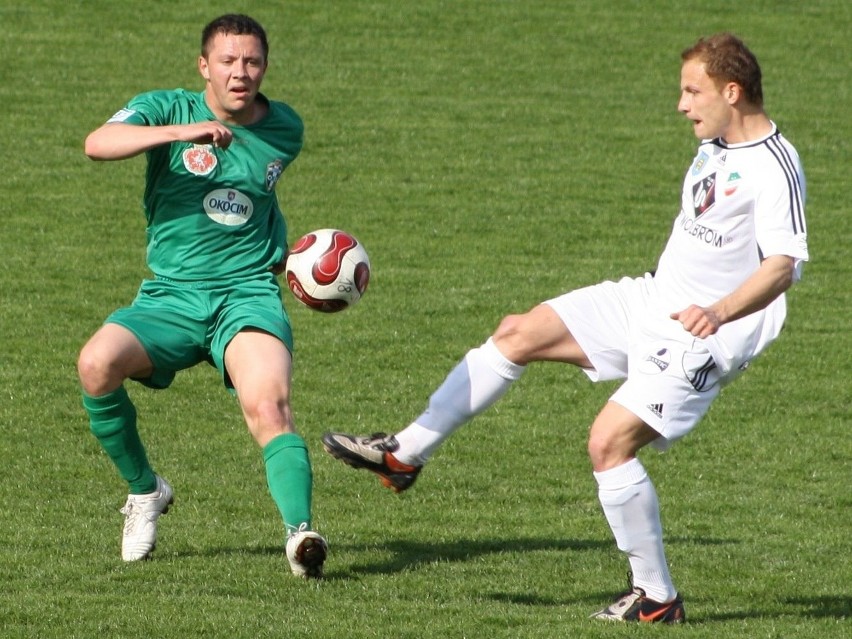 Przebój Wolbrom - Okocimski Brzesko, II liga, wiosna 2009/10