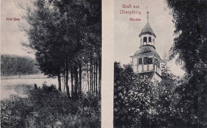 Kościół i jezioro Grodzkie (obecnie Zamkowe)