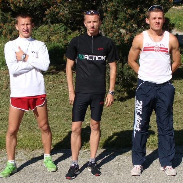 Trzej chodziarze z naszego regionu, od lewej: Artur Brzozowski, Grzegorz Sudoł i Rafał Augustyn, wystąpią w Igrzyskach Olimpijskich w Pekinie.