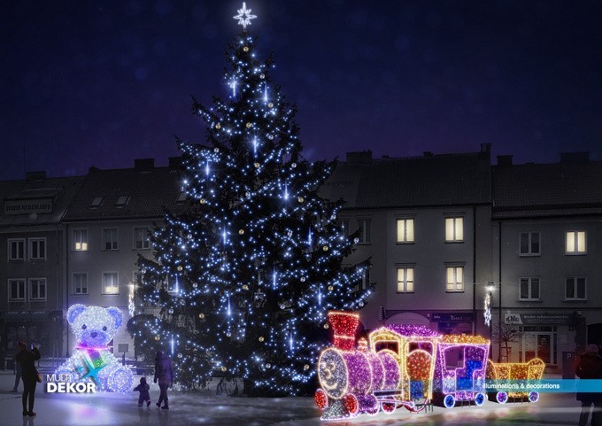 Łomża. Na rynku pojawią się nowe świąteczne iluminacje (zdjęcia)