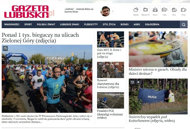 W poniedziałek 14 września portal gazetalubuska.pl zyskał nowe oblicze.