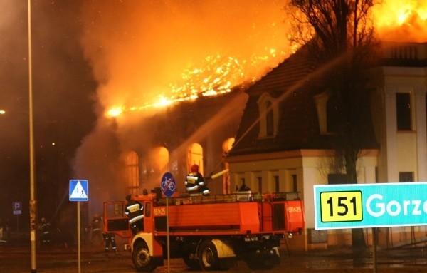 Pożar zabytkowej hali w Barlinku