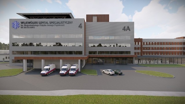 Wizualizacja rozbudowy Wojewódzkiego Szpitala Specjalistycznego we Włocławku