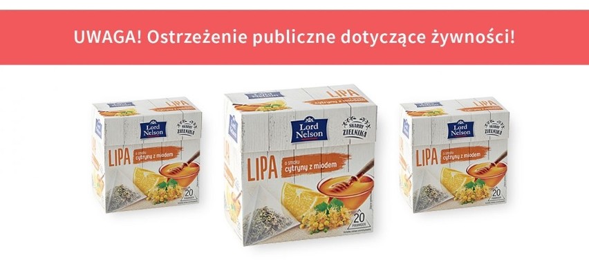 Ostrzeżenie dotyczy tylko produktu Lord Nelson herbatka...