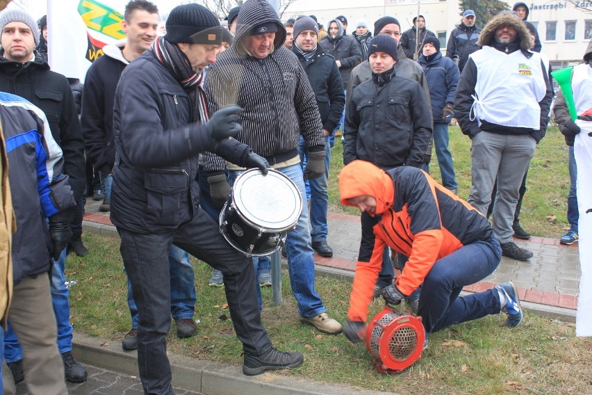 Strajk górników JSW w kopalni Budryk