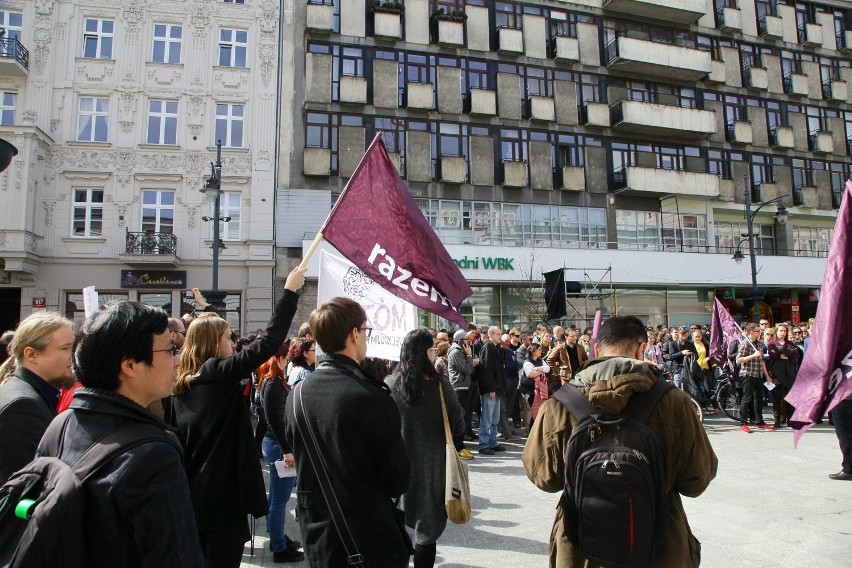 Protest przeciw ustawie aborcyjnej w Łodzi [ZDJĘCIA,FILM]