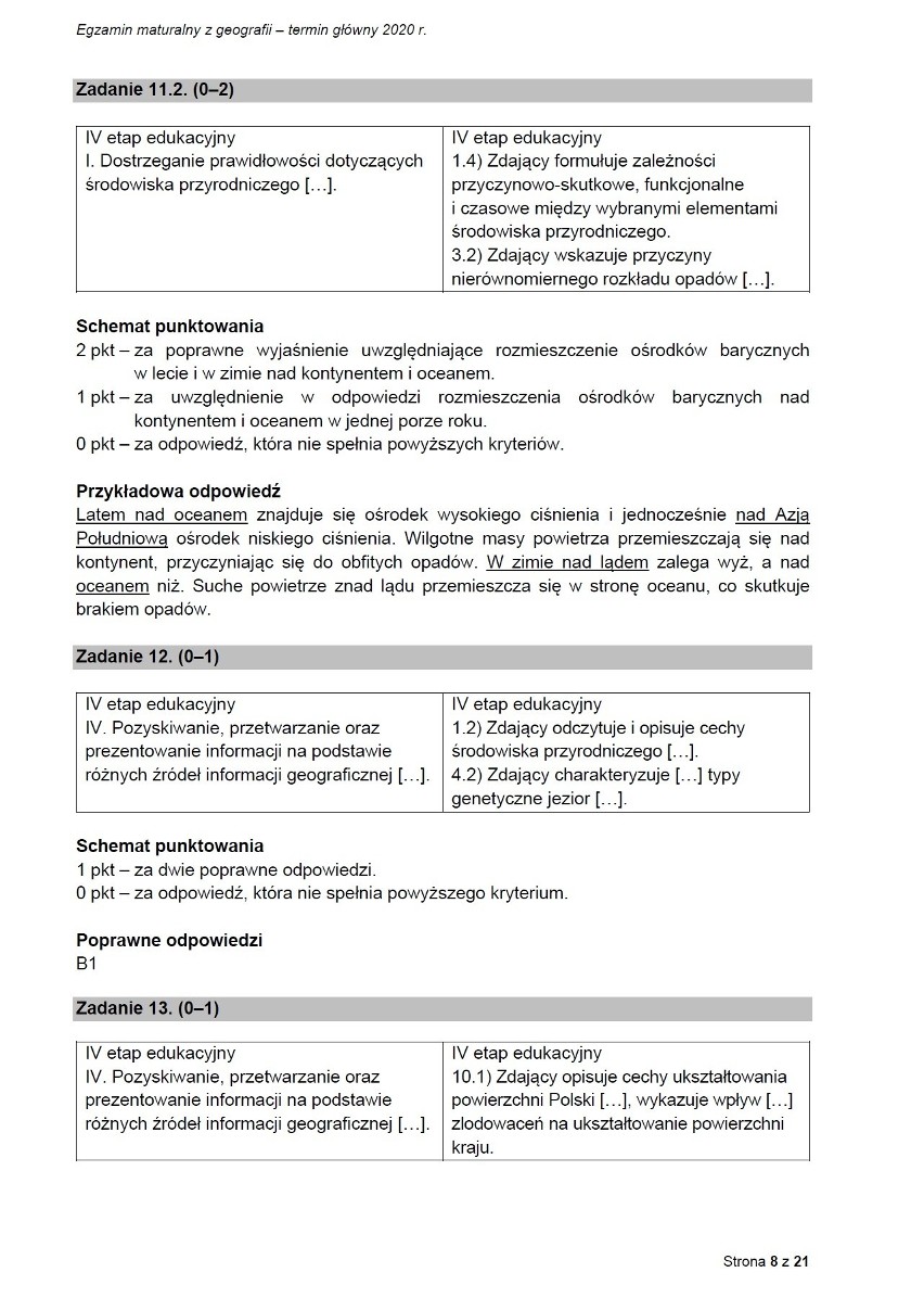 Próbna matura 2021: geografia poziom rozszerzony. ARKUSZ CKE + ODPOWIEDZI. Trudne zadania na egzaminie z geografii? 16.03.2021