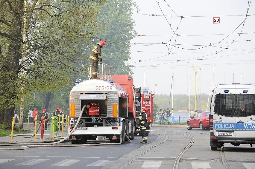 Pożar przy ul. Lipowej w Szczecinie