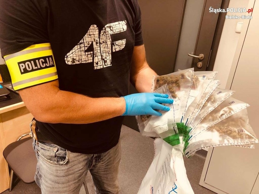 Policjanci z Bielska-Białej przejęli kilkaset porcji marihuany [ZDJĘCIA]