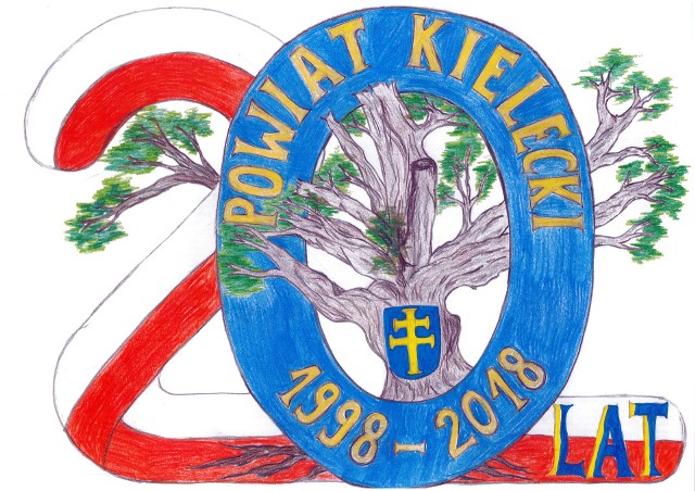 Prace konkursowe na logo obchodów 20-lecia powiatu kieleckiego. Zobaczcie wszystkie nadesłane i zwycięskie.