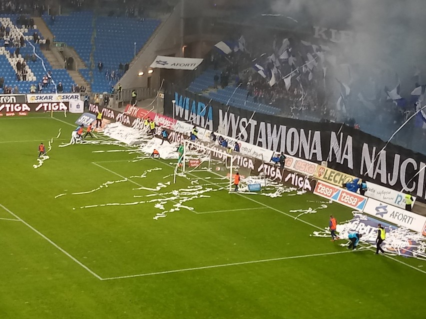 Podczas meczu Lech Poznań - Wisła Płock (2:1) atmosfera na...