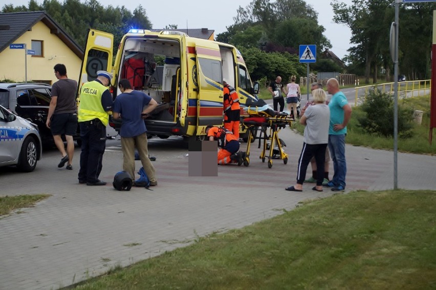 W Głobinie w sobotę po południu kierujący skuterem wyjechał...