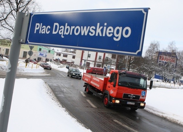 Plac Dąbrowskiego w Słupsku. 