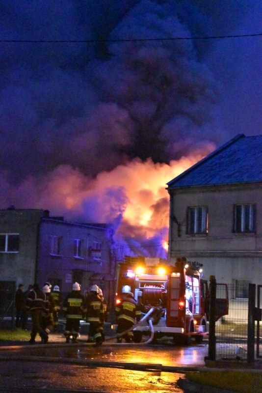 Pożar w Kłobucku przy ul. Zamkowej