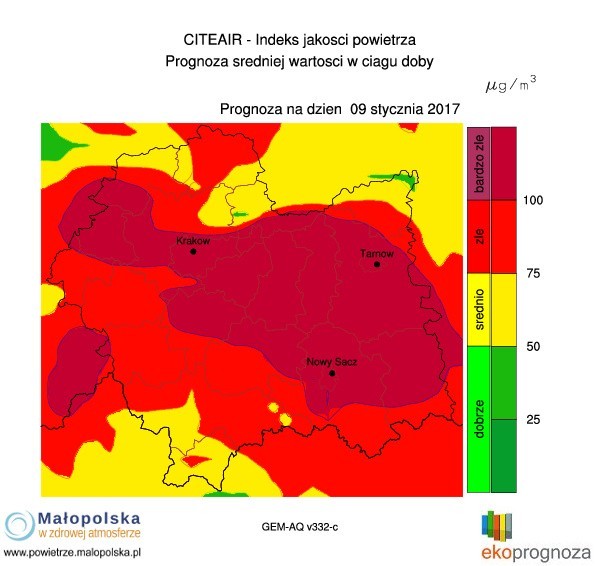 Smog znów atakuje w Krakowie i Małopolsce. Fatalna jakość powietrza