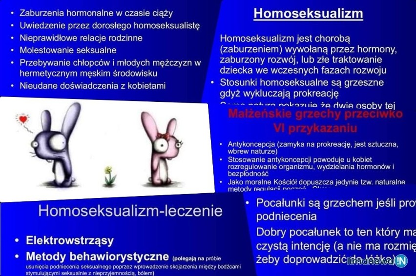 Slajdy z prezentacji, które ksiądz przesłał uczniom