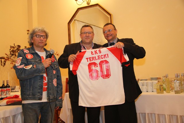 Jacek Bogusiak, Jerzy Leszczyński i Stanisław Terlecki podczas 60. urodzin Staszka