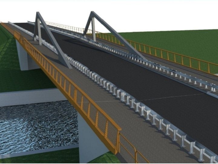 Wizualizacja nowego mostu w Nowakowie.