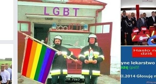 Strażacy z ... tęczową flagą i napis LGBT. Post senatora Jarosława Rusieckiego z Prawa i Sprawiedliwość wywołał skandal