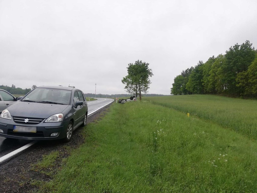 Wypadek na drodze krajowej nr 25 z Białego Boru do...