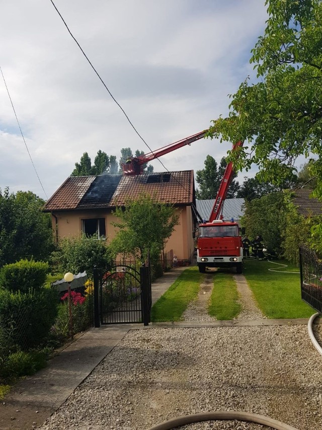 Podczas czwartkowej akcji strażaków w Dobiesławicach