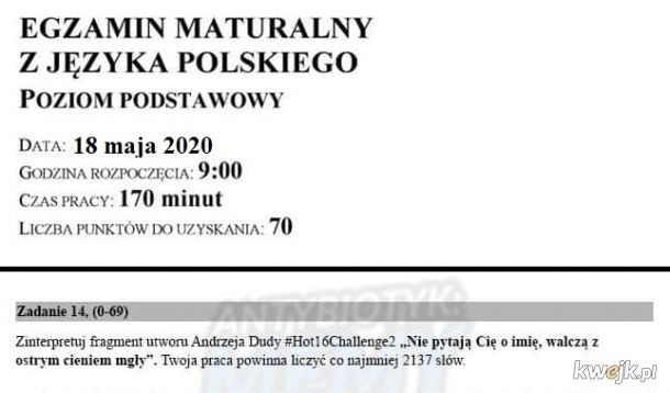 Matura 2020: memy w tym roku są wyjątkowe, tak jak sama...