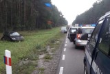 Downary. Wypadek na DK 65: Zderzenie toyoty z volkswagenem. Trzy osoby ranne (zdjęcia)