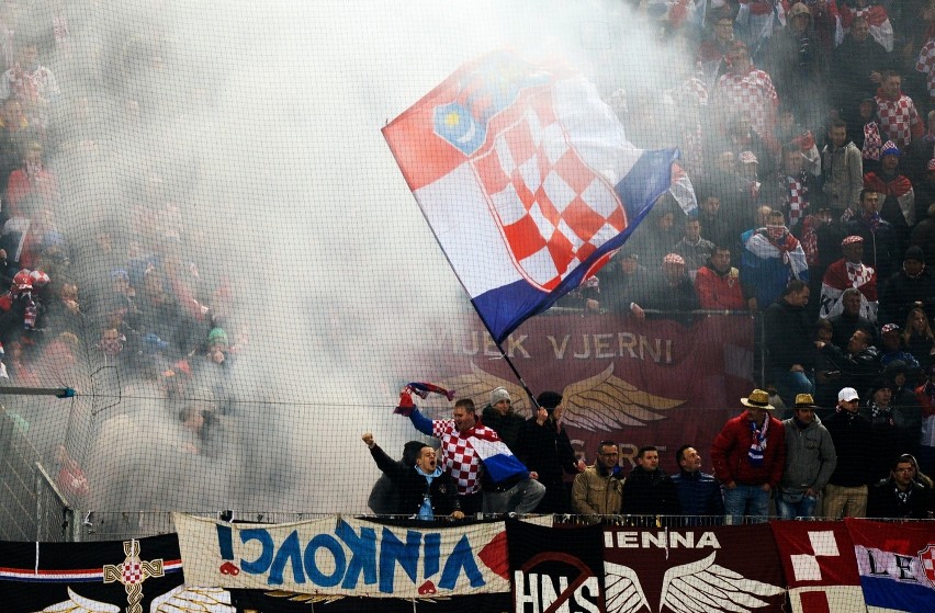 Chorwaccy kibice dziś również planują zadymy podczas meczu...