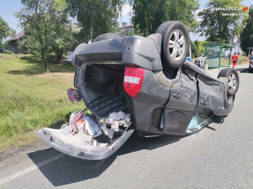 Wypadek w Jastrzębiu wyglądał bardzo groźnie....