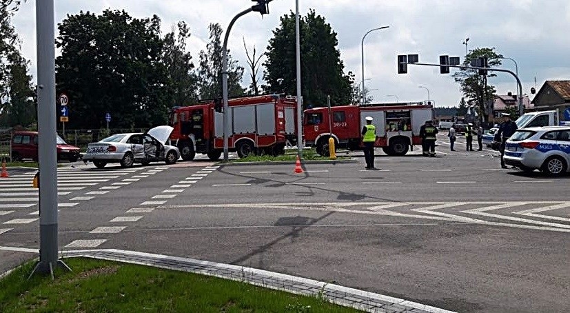Suwałki. Wypadek na skrzyżowaniu ulic Wojska Polskiego i...