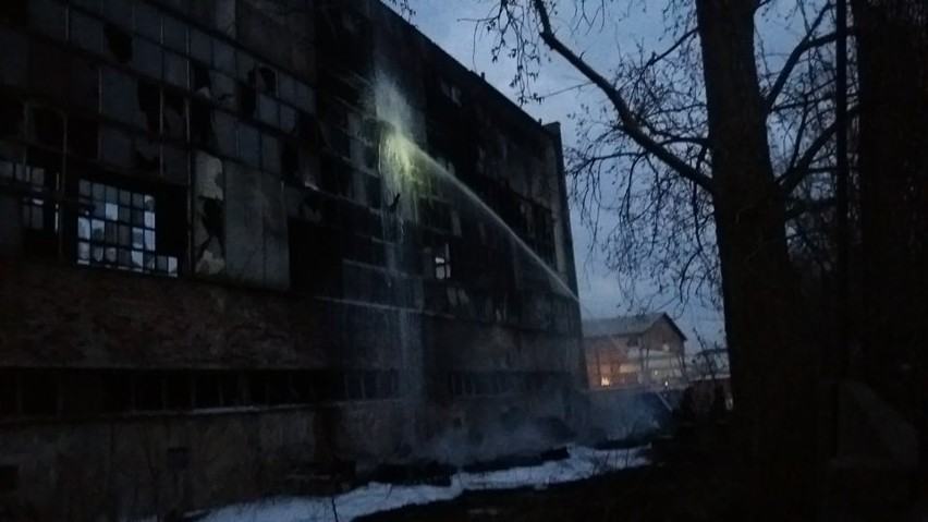 Pożar na Przeróbce w Gdańsku 15.04.2018