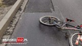 Przyborów. Wypadek na DW768, potrącenie rowerzysty, kierowca jednośladu trafił do szpitala [ZDJĘCIA] 8.12.2020