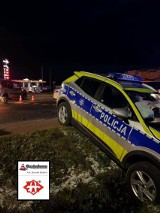 Rudniki. Zderzenie radiowozu z samochodem osobowym. Dwóch policjantów poszkodowanych