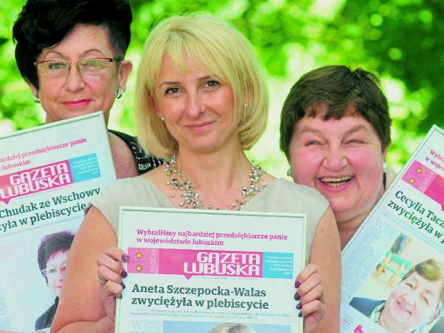 Urszula Chudak, Aneta Szczepocka-Walas i Cecylia Taczkowska - "Kobiety Przedsiębiorcze 2014&#8221;.