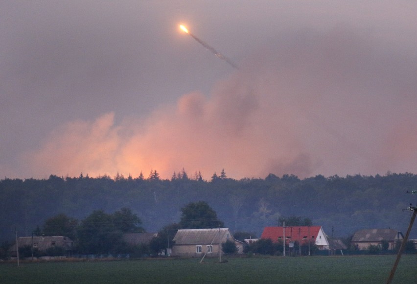 Pożar składu amunicji w Kalinówce