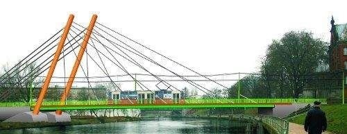 Tak wyglądać ma nowy most nad Brdą, po którym pojada tramwaje