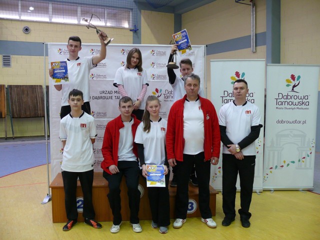 Ekipa z Bodzentyna po zawodach w Dąbrowie Tarnowskiej.