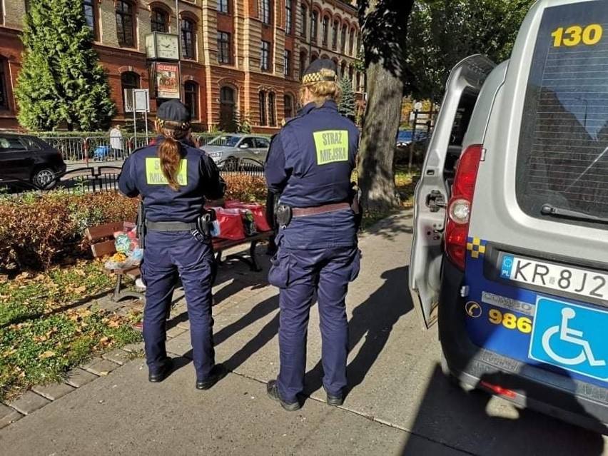 Kraków. Niecodzienna interwencja strażników miejskich. Kobieta nosiła na Plantach w reklamówkach... gołębie