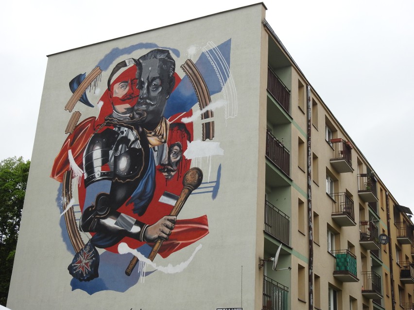 Nowy mural w Białymstoku. Wizerunek Jana Klemensa Branickiego ozdobił jeden z bloków na ul. Antoniukowskiej [zdjęcia]