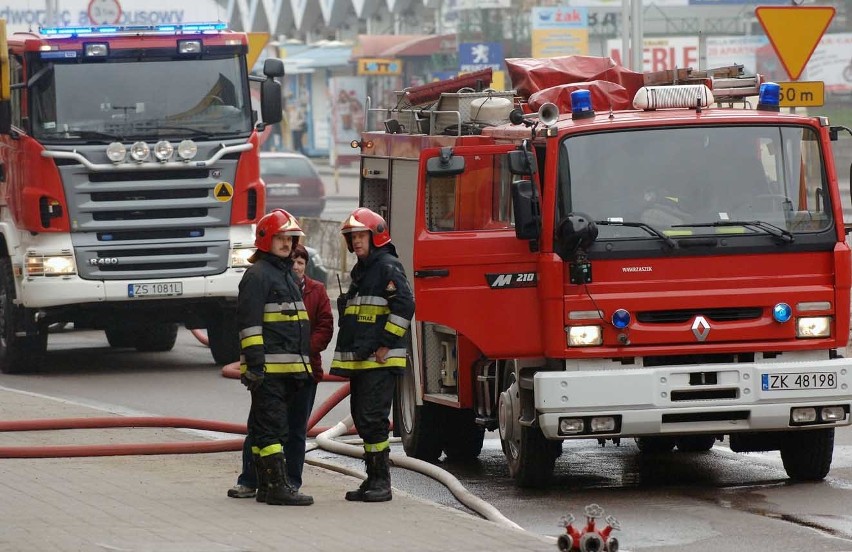 Pożar w Multi RTV AGD w Koszalinie