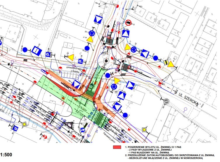 Propozycje polegająca na przeprojektowaniu zjazdu z ulicy...