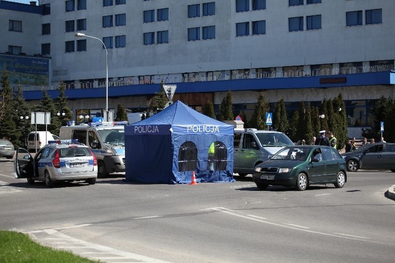 Białystok. Rondo Lussy. Wypadek