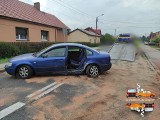 Walenczów. Wypadek na ul. Częstochowskiej. Jedna osoba poszkodowana. Zdjęcia