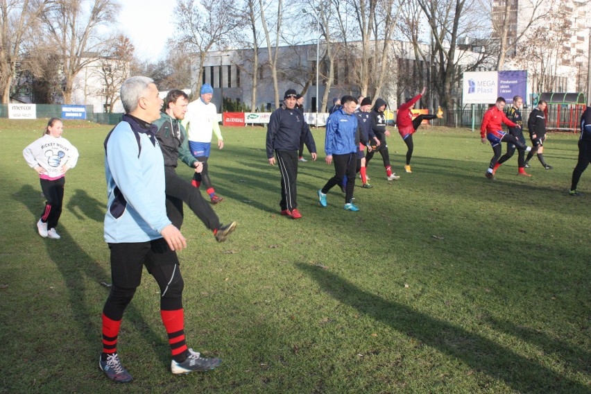 Noworoczny mecz rugbistów Edach Budowlanych Lublin. Spotkali się na boisku przy Krasińskiego (ZDJĘCIA)