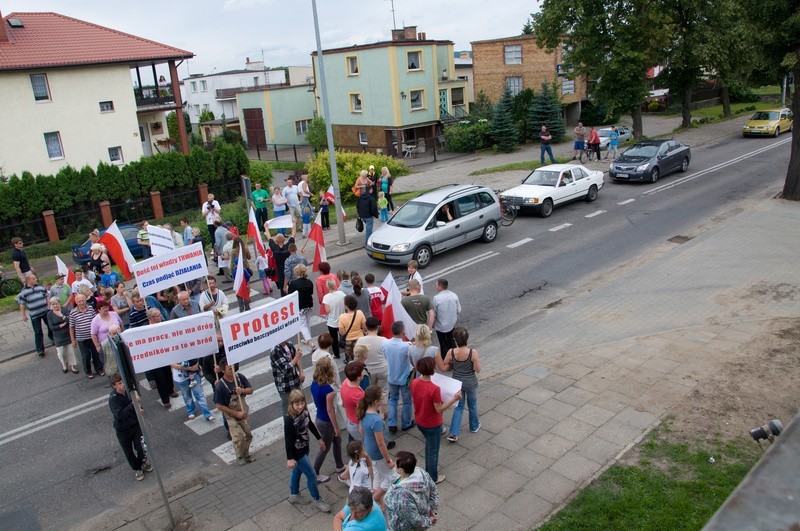 Protest mieszkańców Lęborka