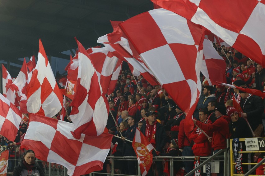 Flagowisko na meczu Widzew - Legia