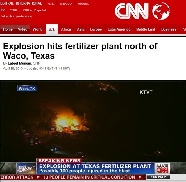 Telewizja KWTX podaje liczbę 60 zabitych w tragedii w Teksasie.