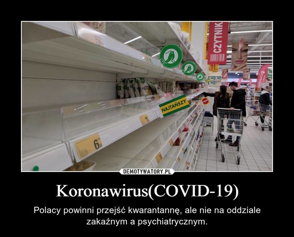 Koronawirus w Polsce wywołał szał zakupów. Zobacz memy...